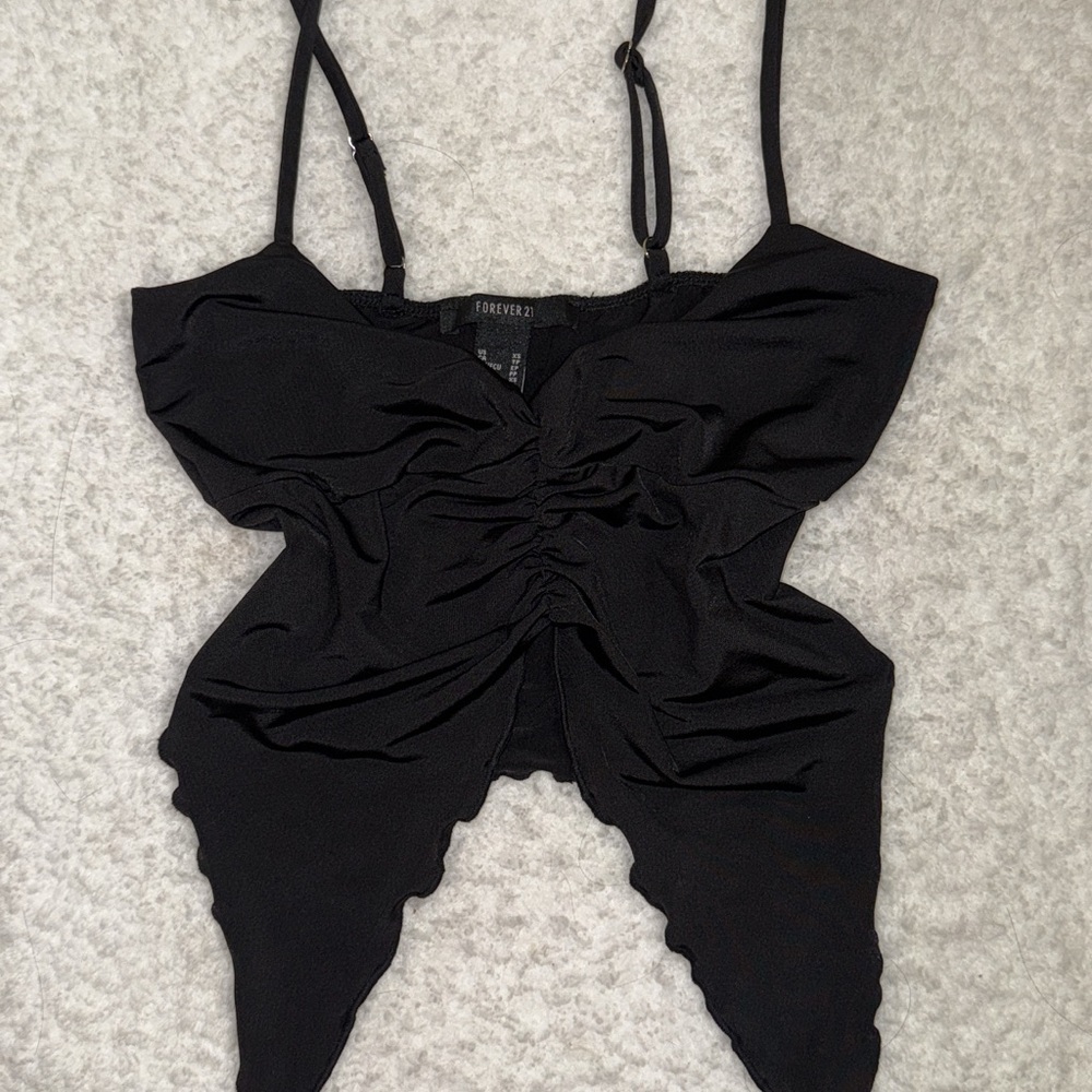 Forever 21 Black Ruched Women's Top